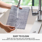 LEXMORE PlaceMats Set of 12 Vinyl/Plastic Woven Place Mats for Kitchen Table Indoor/Outdoor Washable PlaceMat Wipeable Dining Table Mats(Gray) - Image 4