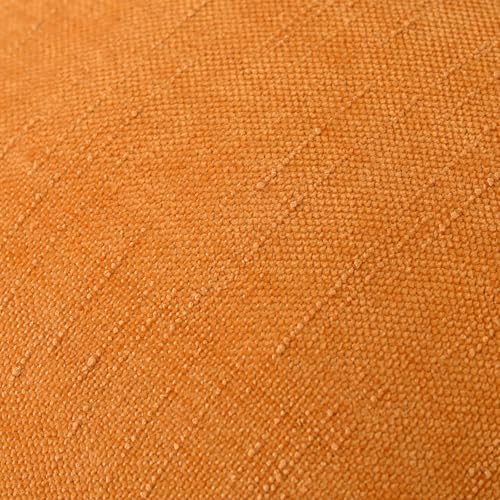 Set of 4 Soft Textured Decorative Throw Pillow Covers 16x16 Inch Cozy Farmhouse Cushion Cover Square Accent Pillow Cases for Bed Couch Sofa Living Room, Orange - Image 4