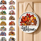 16 PCS Interchangeable Welcome Sign for Front Door Seasonal Porch Decor by SenyaJumf