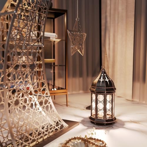 Ramadan Crescent Moon Decor Islamic Home Decoration for Eid Muslim Gifts (Matte Silver, 33x24.4 inches | 84x62 cm) - Image 3