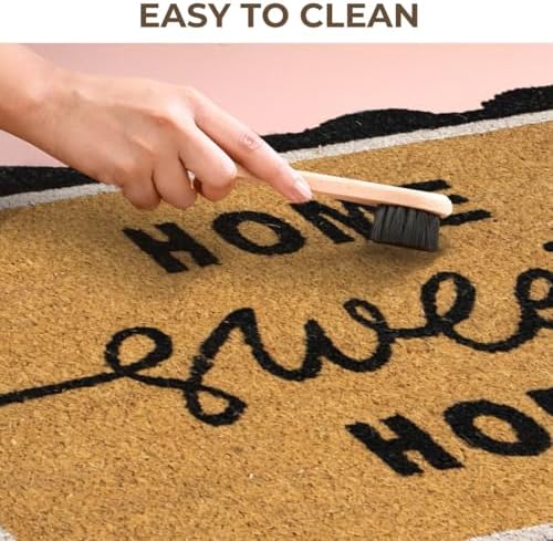 Folkulture Home Sweet Home Door Mat, Scalloped Doormat Outdoor - 16" x 28" - Image 5