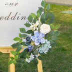 Pack of 2 Artificial Flowers for Backdrop Decoration, Wedding Arch Flowers,Reception Welcome Sign, Eucalyptus Garland, Suited to Aisle Decor and Wedding Arches(Blue) - Image 4