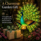 Solar Peacock Garden Sculpture, Outdoor Decor Light with Auto-On LED，1 - Image 5