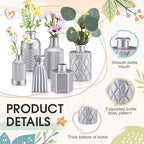 Yaomiao 30 Pcs Glass Bud Vases Centerpieces, Silver Series - Image 4