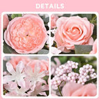 Lvydec 2 Pack Artificial Peony Flower Garland - 6ft Silk Peony Vine Willow Leaves and Eucalyptus Garland White Arch Flower Vine for Wedding Party Table Decoration (Pink) - Image 3