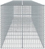vidaXL Gabion Basket with Cover 236.2"x39.4"x39.4" Galvanized Iron - Image 6