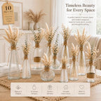 Glass Bud Vases Set of 10 for Flowers, Clear Small Vases with Jute Rope - Image 2