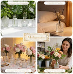 Petal Petite Small Clear Glass Bud Vase Set of 36 for Wedding Centerpieces - Image 6