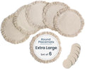 Fine Living 15 Inch Round Placemats Set of 6 with 6-Free Coasters,Ivory by TheFineLivingCompany