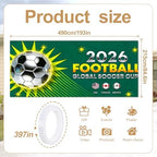 2026 World Soccer Cup Garage Door Banner Cover, 7x16ft Large Football Championship Backdrop, Canada USA Mexico Host Nations Outdoor Decoration, Heavy Duty Fabric Sports Wall Mural for Home Decor - Image 2