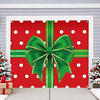 Garage Door Christmas Cover 7x8: Single Garage Bow GIF Box Christmas Decorations with Bar Magnets & Ropes, Holiday Garage Door Banner Decorative Xmas, Party Wall Backdrop Indoor Outdoor by Unknown