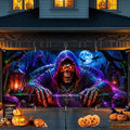 7x16ft Halloween Garage Door Banner Decorations, Scary Grim Reaper Skull by THISFIND