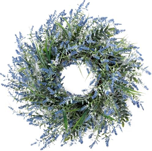 26'' Large Lavender & Eucalyptus Wreath for Front Door by Wreath
