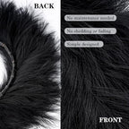 Sggvecsy Pampas Grass Wreath 26’’ Faux Pampas Wreath for All Seasons Artificial Pampas Wreath Christmas Decor Boho Wall Decor for Front Door Farmhouse Halloween Autumn Wreath Decoration (Black) - Image 3