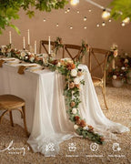 Ling's moment Brown Artificial Flower Garland Wedding Arch 6 FT - Image 2