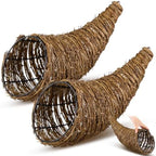 Dandat Thanksgiving Cornucopia Basket, Horn of Plenty Table Decor, 2 Pcs by Dandat