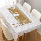 Beaded Table Runner, Glass Bead Dining Decor, 13 x 36 Inches, Gold/Ivory - Image 2