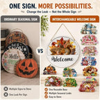 Interchangeable Welcome Sign for Front Door Home Porch for Every Season - Image 6