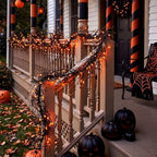 Thiccywoov Halloween Lighted Creepy Black Twig Vines Garland for Mantle - Image 5
