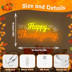 Happy Thanksgiving Sign Fall Window Light Harvest Party Led Decor - Image 2