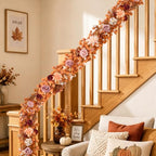 Waipfaru 2Pcs Fall Garland, 11Ft Eucalyptus Garland with Flowers - Image 4