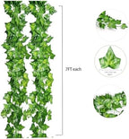 Unilove 168 feet Fake Foliage Garland Leaves Decoration Artificial Greenery Ivy Vine Plants for Home Decor Indoor Outdoors (Ivy Leaves) - Image 2