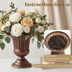 Antique Vases Urn Planters, Vintage Metal Flower Pots for Outdoor Plants - Image 3