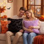 Tiamon 4 Pcs Halloween Throw Pillow Covers 18 x 18 Inch Pillow Cases - Image 6