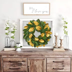 Briful 23in Christmas Magnolia Wreath for Front Door - Image 4