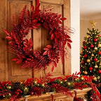 66 Pcs Red Christmas Glitter Picks and Sprays - Image 2