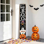 Foutcheou Halloween Sign With Hey Boo Ghost and Bats 47" （Black） by Unknown