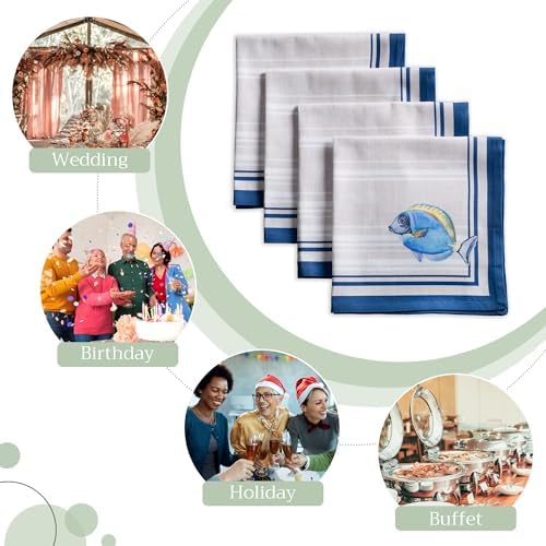 Maison d' Hermine Cloth Napkins Set of 4 Reusable 100% Cotton (20" x 20") - Image 6