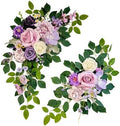 Odouzy Pack of 2 Wedding Arch, Artificial Flowers, Wedding Decor，Flower Garland Be Suited to Banquet, Party, Reception Entrance Welcome Sign and Background Decoration (Purple) by Odouzy