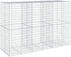 vidaXL Gabion Basket with Cover 118.1"x39.4"x78.7" Galvanized Iron - Image 7