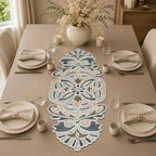 Hand Beaded Ivory Gold Table Runner 13x36Dining Décor - Image 4
