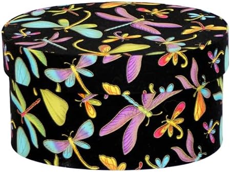 Sarah's Hat Boxes – Dragonfly Decorative Gift Box | Elegant Reusable Storage Boxes for Gifts, Keepsakes, Jewelry, or Special Items | Unique Printed Design by SarahsHatBoxes