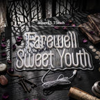 Zhengmy Farewell Sweet Youth Neon Sign, USB Powered Birthday Wall Decor - Image 3