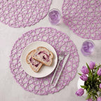 Threehoney Paper Braided Round Placemats, Set of 24, Purple, 13 in - Image 6