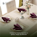 Multi Color Cloth Napkins 18"x18" - Set of 12-100% Cotton, Washable, Reusable - Perfect Hotel Quality Napkin for Table, Dinner, Weddings, Everyday Dining - Yellow, Brown, Burgundy - Image 3