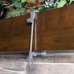 [Fireplace Stocking and Garland Hanger] - Patented Mantle Holder Has Two Hooks - Hold Christmas Stocking and Hang Garland - Durable Wrought Iron - Padded Contact Points (3 Pack - Silver) - Image 6