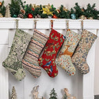 LUBOT Kilim Christmas Stockings Set of 5 Large Family Xmas Stocking 20" Handmade Boho Rustic Country Vintage Woven Stocking Fireplace Hanging Decor 5 Pack - Image 2
