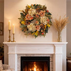 HipTree 24 Inch Fall Hydrangea Peony Wreath for Front Door - Image 6