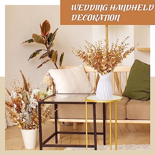 Giegxin 200pcs Artificial Eucalyptus Plant, 15in Gold, for Home Decor, Wedding Centerpiece - Image 4