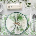 Kochorie 36 Pieces Green Floral Cloth Napkins, 18 x 18 Inch Reusable Soft Fabric Napkins, Washable Flower Dinner Cocktail Napkin for Spring Summer Tea Party Holiday Home Kitchen Wedding Restaurant - Image 4