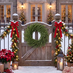 Norfolk Pine Easter Wreath 26 Inch - Real Touch Artificial Garland for Front Door, Mantel, Holiday Decor, Full & Fluffy Green PE Wreath for Easter Indoor Outdoor - Image 6