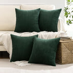 MIULEE Soft Corduroy Decorative Throw Pillow Covers Army Green 20x20 - Image 5