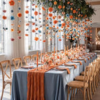 6 Pcs 35.4ft Fall Artificial Flower Garlands with Hooks, Dusty Blue Burnt Orange Hanging Flower Vines for Wedding Arch Table Thanksgiving Home Decor - Image 5