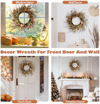 26 Inch Fall Wreath for Front Door Large Full Magnolia Leaf Wreath - Image 5