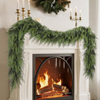 yofit 9FT Real Touch Cedar Christmas Garland for Mantle Fireplace by yofit