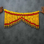Colourful Traditional Toran | Toran Door Hanging | Marigold Decorations for Pooja, Bandhanwar, Diwali | Decorations for Door Mantle | Indian Thoranam | 3 Feet (Pack of 1) by DesiFavors